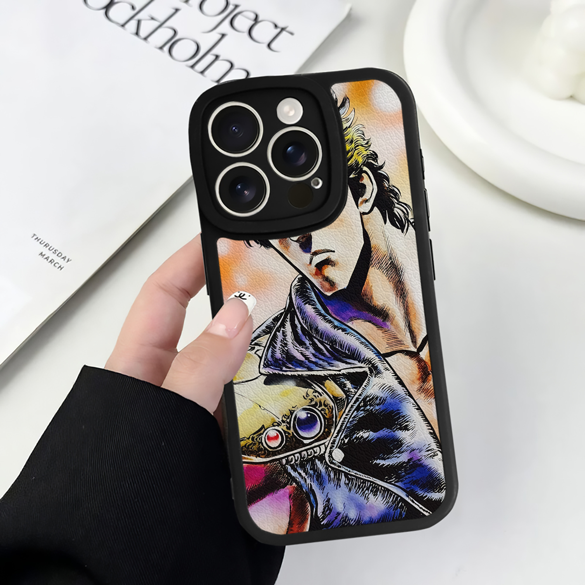 （画像用） 北斗の拳 Fist of the North Star 【iPhone 16シリーズ対応】シリコンスマホケース（レザー調） 材質：シリコン